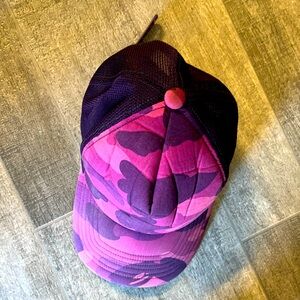 Purple bape trucker hat